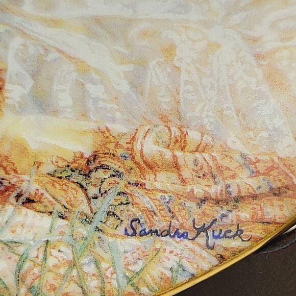 Vintage Reco "Delightful Bundles" By Sandra Kuch Porcelain Collectors Plate 1992 - Picture 7 of 10